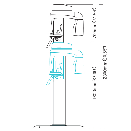 Medidas Pax-i Pano-CBCT (Vista Frente)