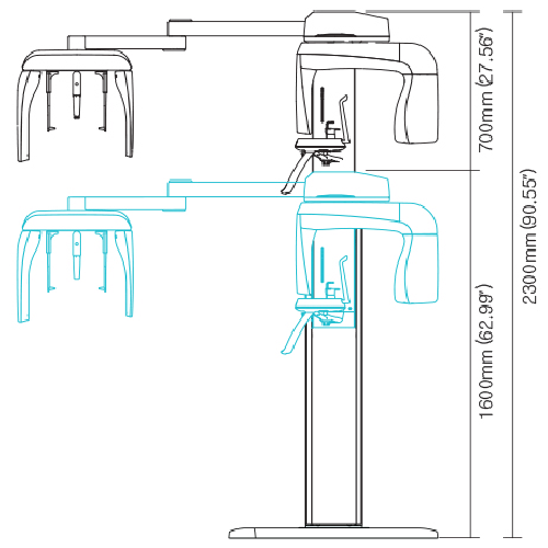 Medidas Pax-i Pano/CBCT/Scan-Ceph (Vista Frente)