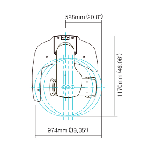 Medidas Pax-i Pano/CBCT (Vista Superior)